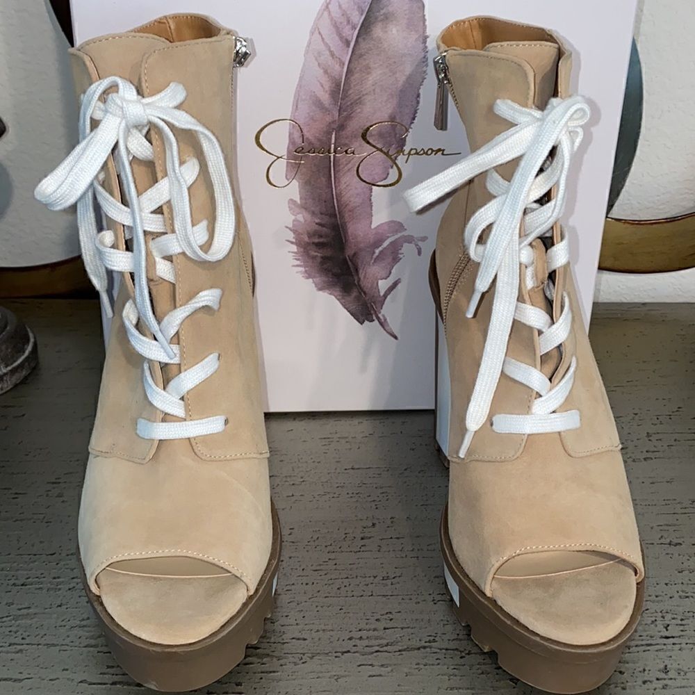 Jessica Simpson Genuine Suede Lizzah Booties New - Picture 5 of 9